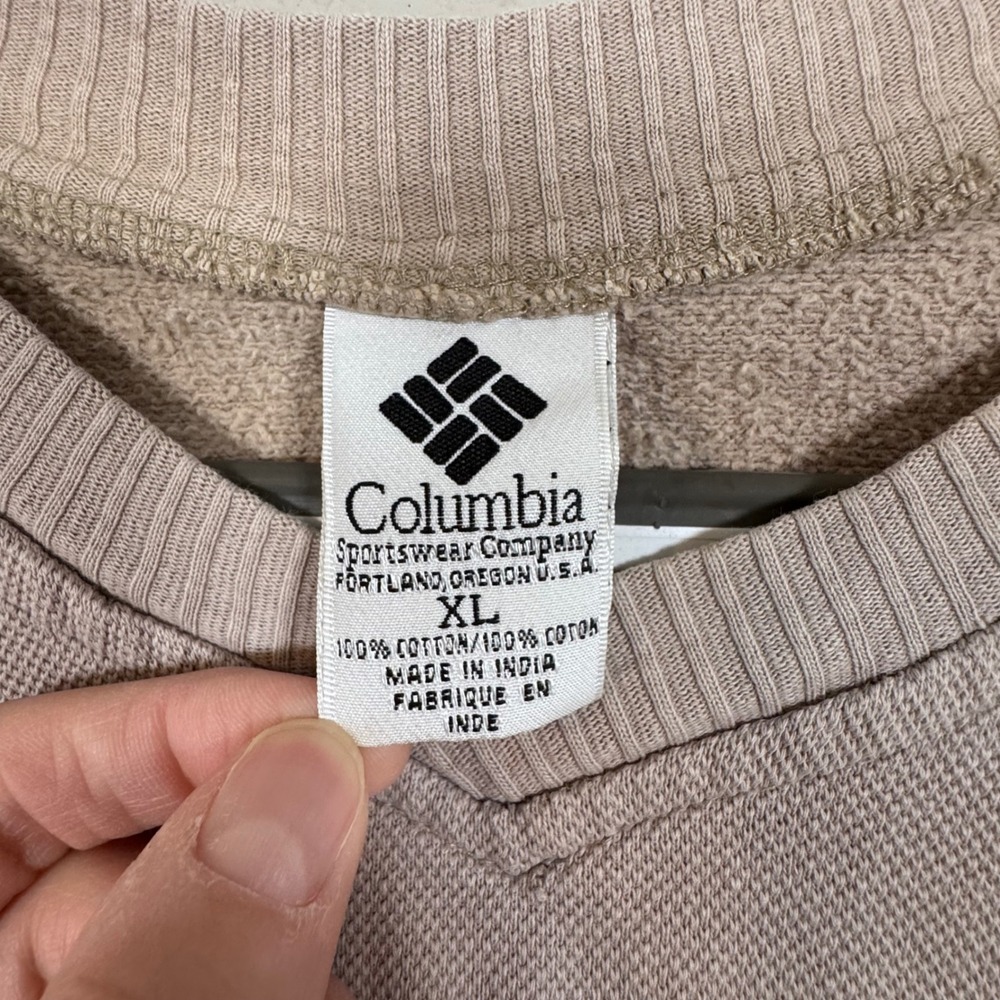 Vintage Columbia Sportswear Men's XL Tan Cotton Golf Sweater Vest Grandpacore - Picture 4 of 7